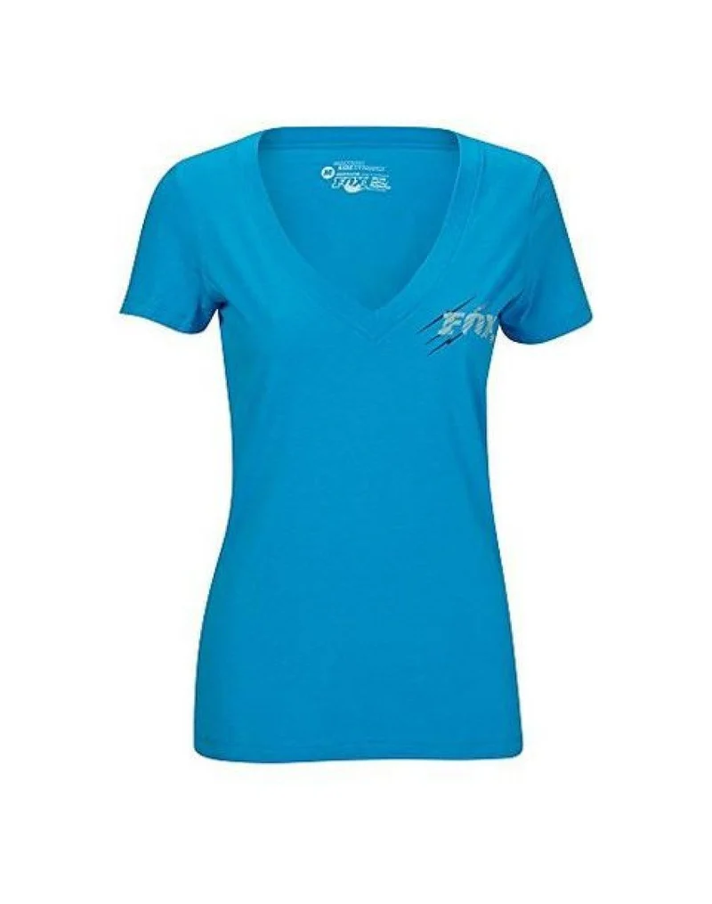 FOX Women's Illume V-Neck Cotton Poly Turquoise