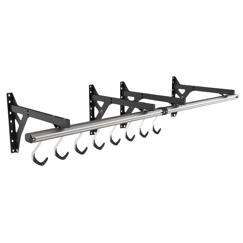 SpaceRail Bike Storage System - Wall - 8 Hooks