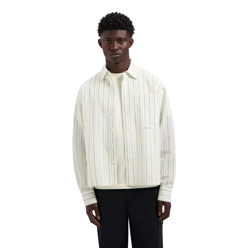 Olaf Stitched Striped Overhemd Off White - Match Laren