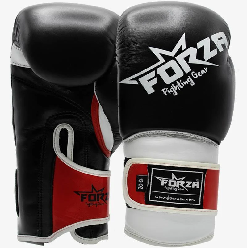 Premium Leather Gloves - Red / Black / White