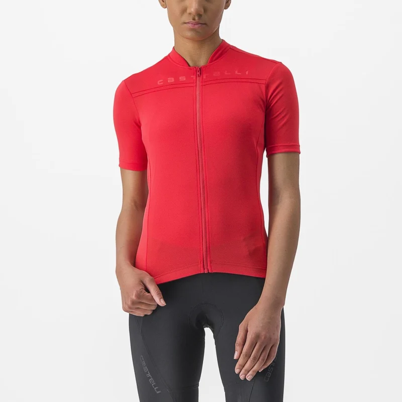 CASTELLI ANIMA 4 女士 短袖騎行衣 花紅色