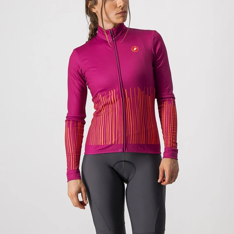 CASTELLI SORPRESA JERSEY FZ MAGENTA/ORANGE