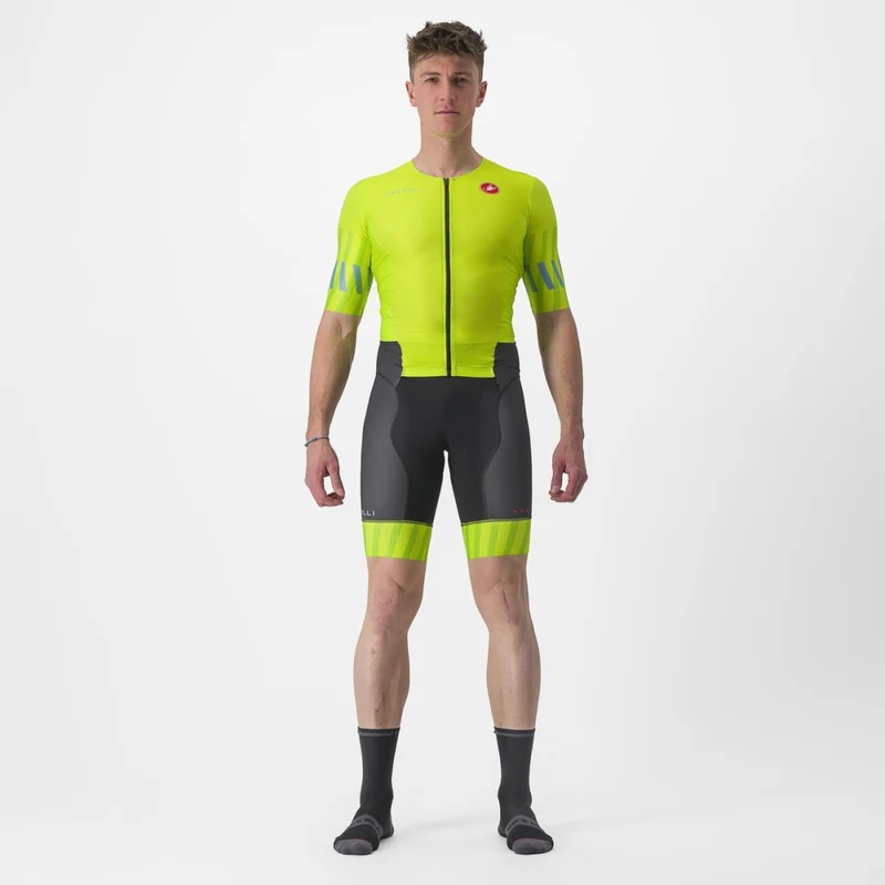 CASTELLI FREE SANREMO 2 SUIT SHORT SLEEVE COBALT BLUE/ELECRTIC LIME