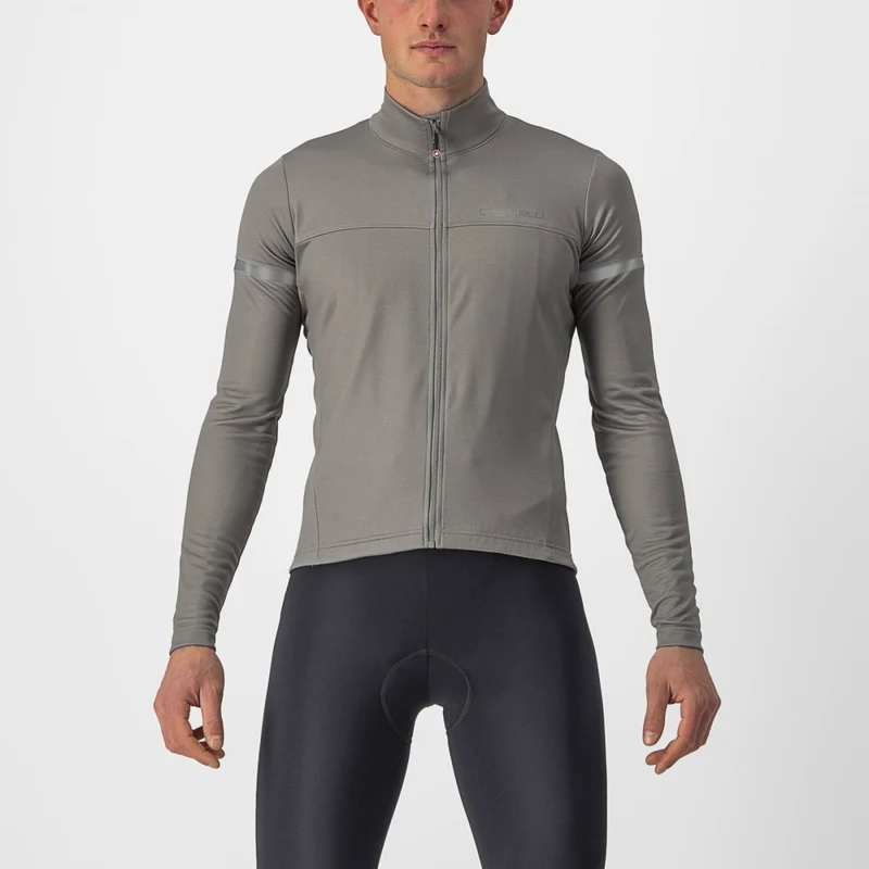 CASTELLI FONDO 2 單車衫 長袖騎行衣 FZ NICKEL 灰色/藍色反光