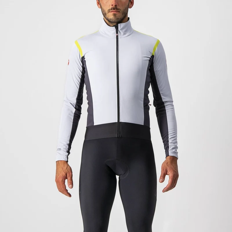 CASTELLI ALPHA RoS 2 LIGHT JACKET SILVER GRAY/CHARTREUSE-DARK
