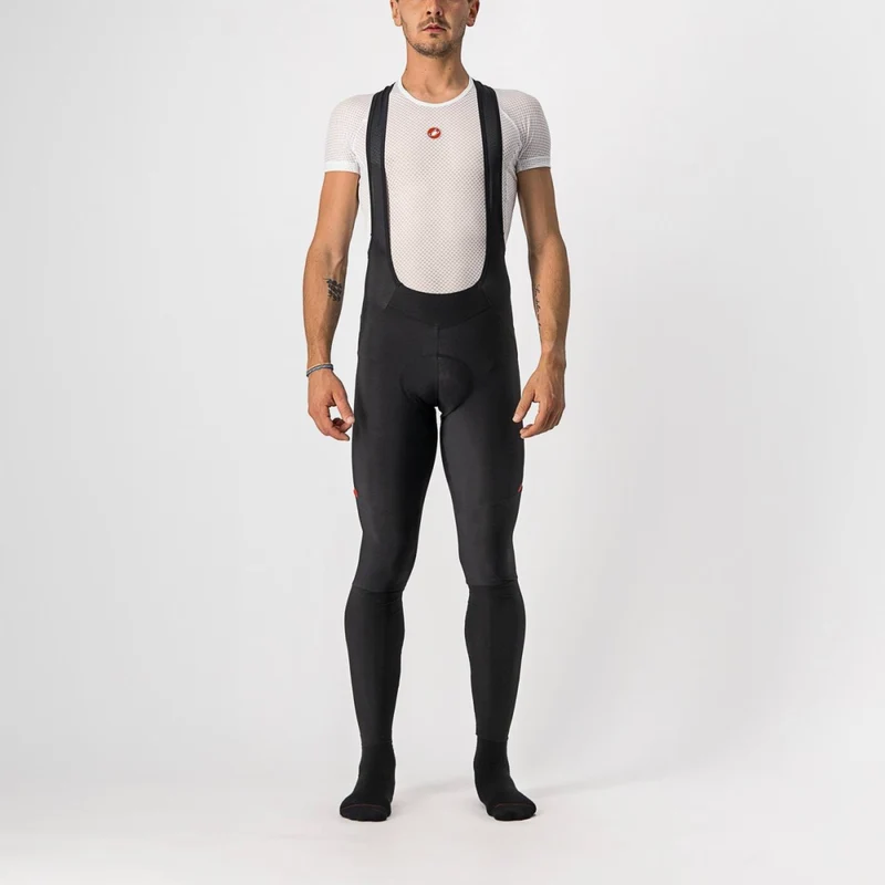 CASTELLI VELOCISSIMO 5 BIBTIGHT 單車褲 長褲 黑-紅