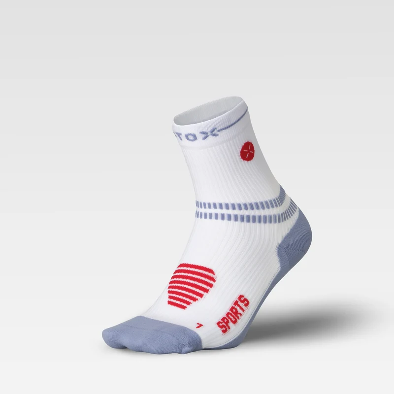 Sports Ankle Socks Women | White / Blue / Red