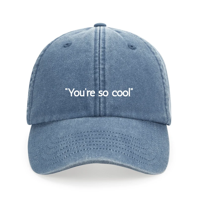 You're so cool - Vintage Cap blue denim