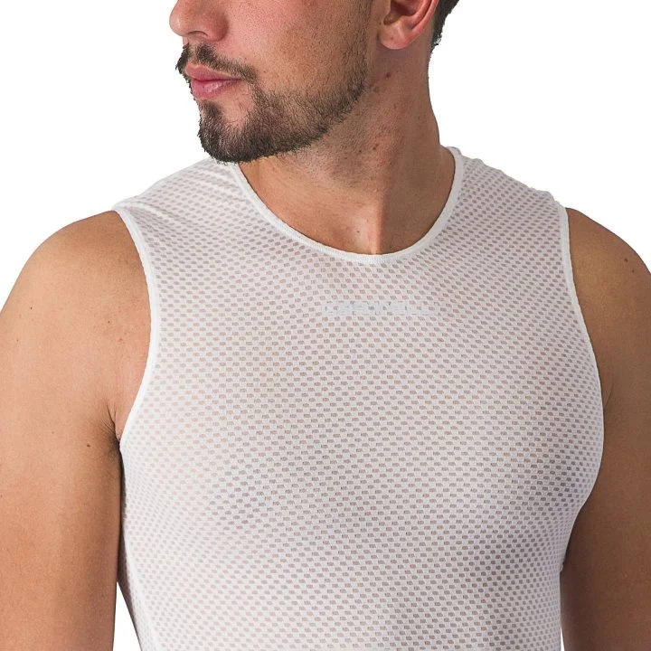 CASTELLI MEN'S PRO MESH 2.0 SLEEVELESS WHITE