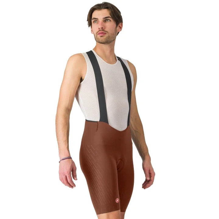 CASTELLI MEN'S FREE AERO RACE S BIBSHORT DEEP MOCHA