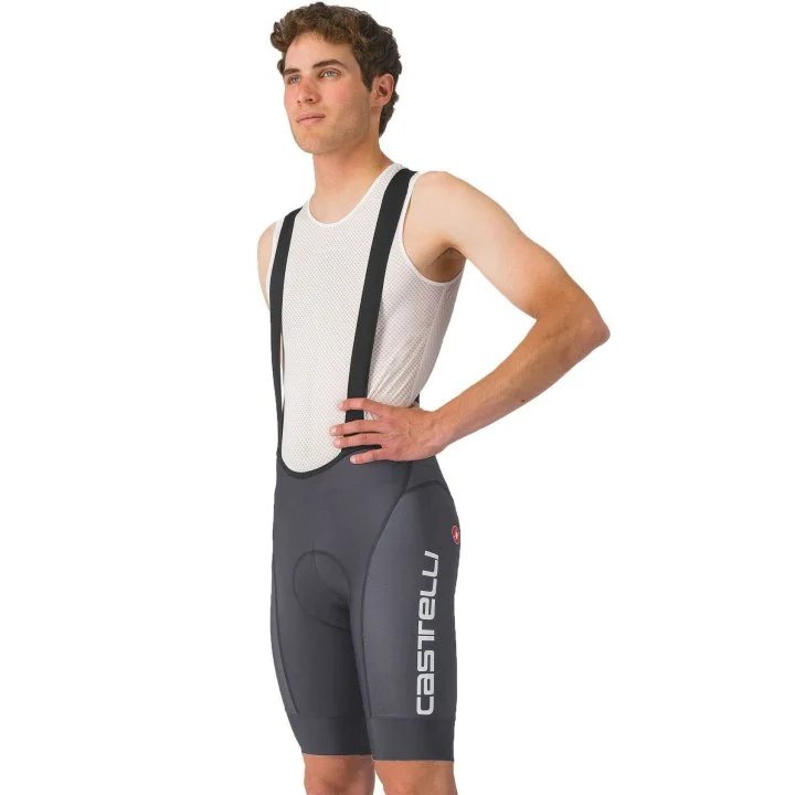 CASTELLI MEN'S COMPETIZIONE 2 KIT BIBSHORT SMOKY GRAY