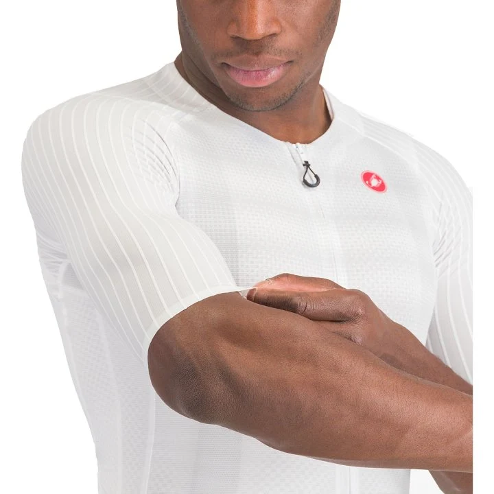 CASTELLI MEN'S AERO RACE 8S JERSEY WHITE