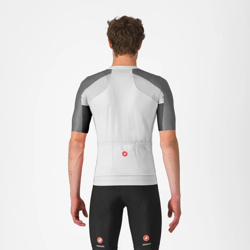 CASTELLI MEN'S ENTRATA 6 JERSEY IVORY/SMOKY GRAY-LIGHT BLACK