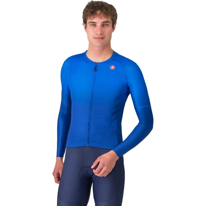 CASTELLI MEN'S UPF LONG SLEEVE JERSEY AZZURRO ITALIA