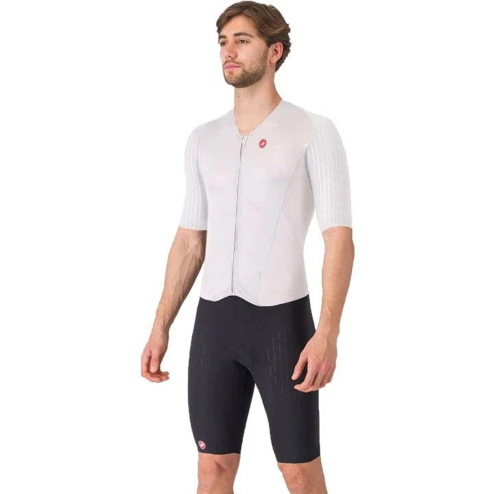 CASTELLI MEN'S FREE SANREMO 3 SUIT SHORT SLEEVE WHITE/BLACK