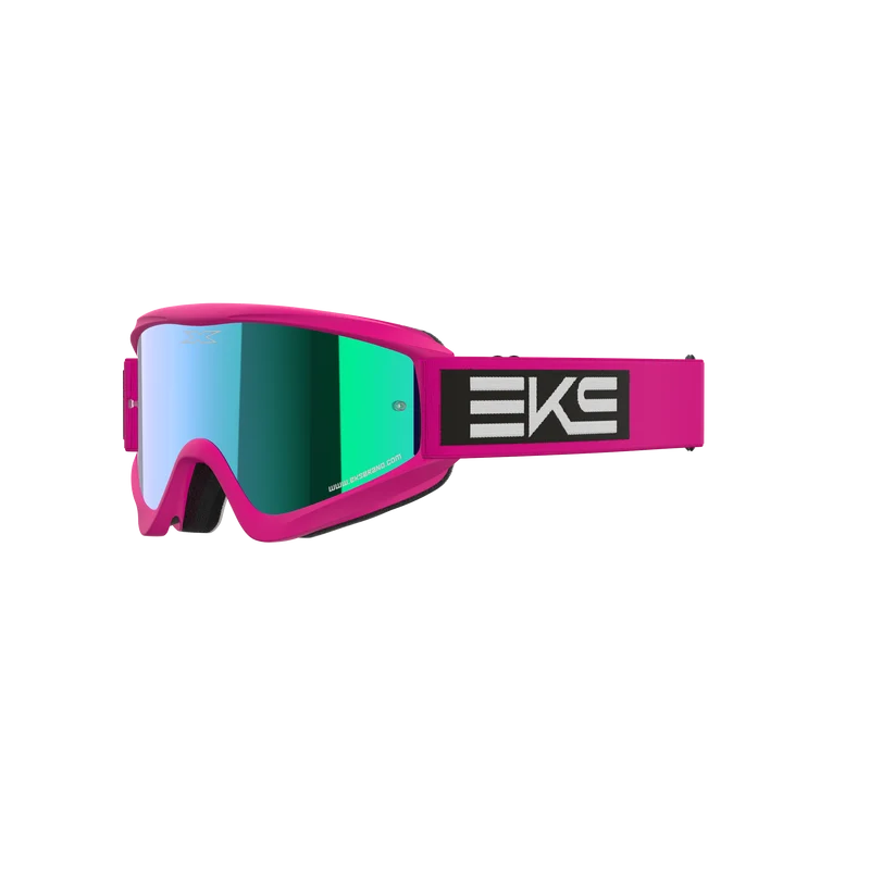 GOX Flat-Out Goggle EKS Flo Pink - Blue Mirror