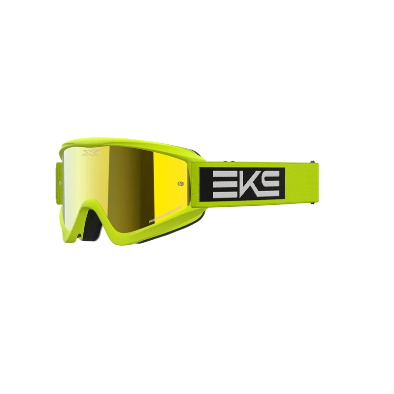 GOX Flat-Out Goggle EKS Flo Yellow - Gold Mirror