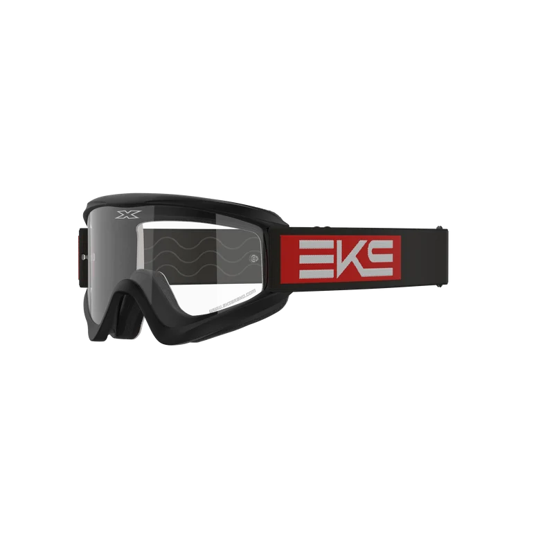 GOX Flat-Out Goggle EKS Black Red - Clear