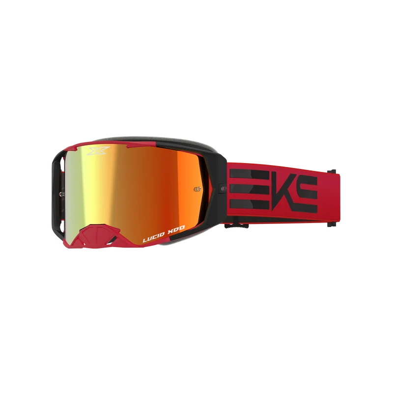 Lucid Goggle EKS Flag Red Black - Red Mirror Lens