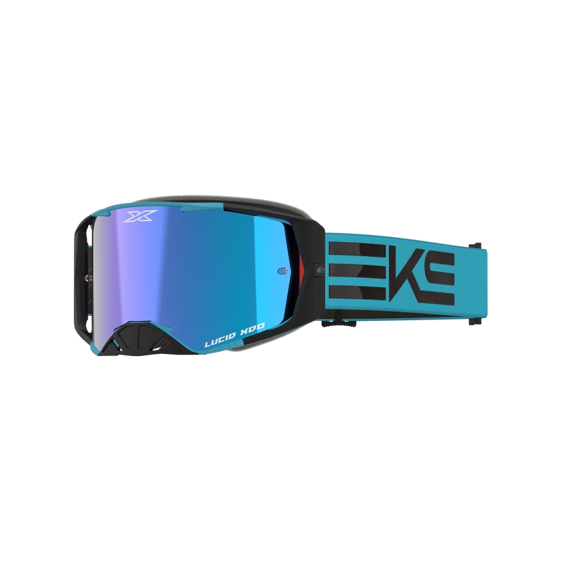 Lucid Goggle EKS Flag Teal Black - Blue Mirror Lens
