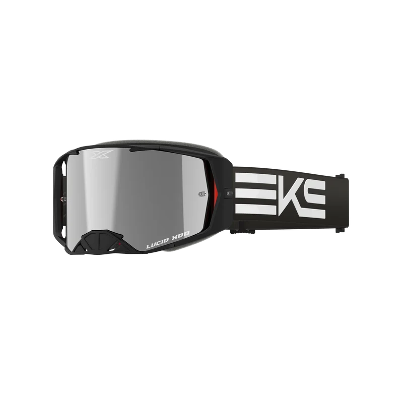 Lucid Goggle EKS Flag Black White - Silver Mirror Lens