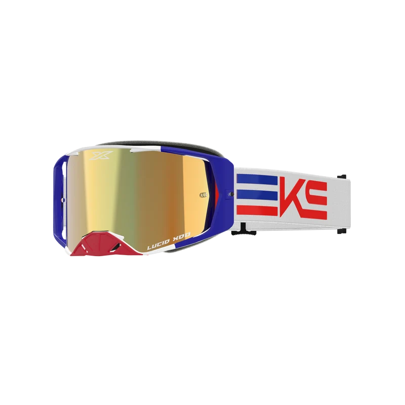 Lucid Goggle EKS Flag RWB - Gold Mirror Lens