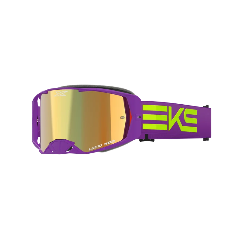 Lucid Goggle EKS Flag Purple Flo Yellow - Gold Mirror Lens